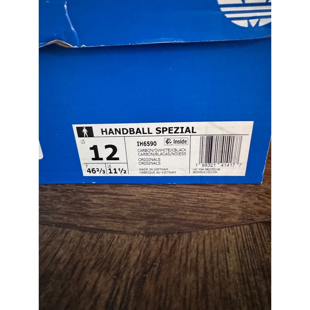 Adidas Handball Spezial Carbon Off White Black IH6590 Mens Size 12 Sneakers